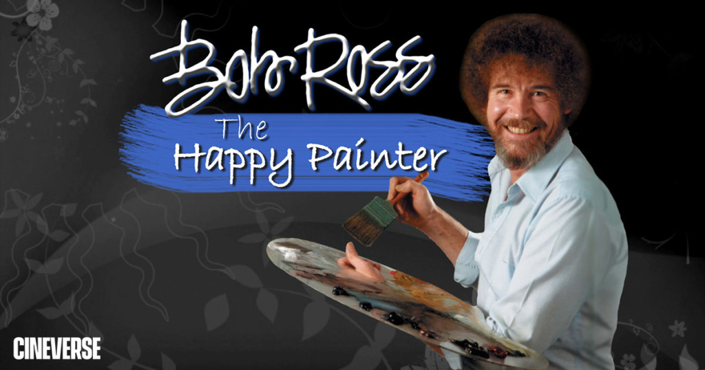 The Bob Ross Channel website image of Bob as The Happy Painter